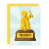 Lucy Loves Paper Celebrate You Did It - Trophy Graduation Card