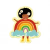 Lucy Loves Paper Rainbow Girl Vinyl Sticker