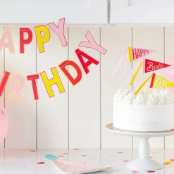 My Mind's Eye Pink Birthday "Happy Birthday" Banner Decor