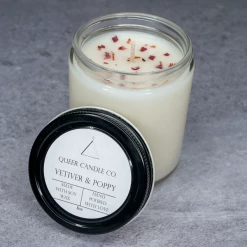 Queer Candle Co. Vetiver & Poppy Candle Candles