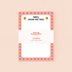 Party Mountain Paper Co Smiley Face Notepad