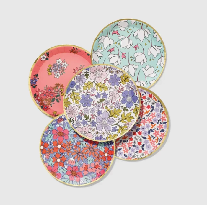 Coterie Party Supplies In Full Bloom Small Paper Party Plates (10 Count) Tableware 3 Coterie Party Supplies In Full Bloom Small Paper Party Plates (10 Count) Tableware