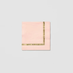 Coterie Party Supplies Pale Pink Brushstroke Cocktail Napkins (25 Per Pack)