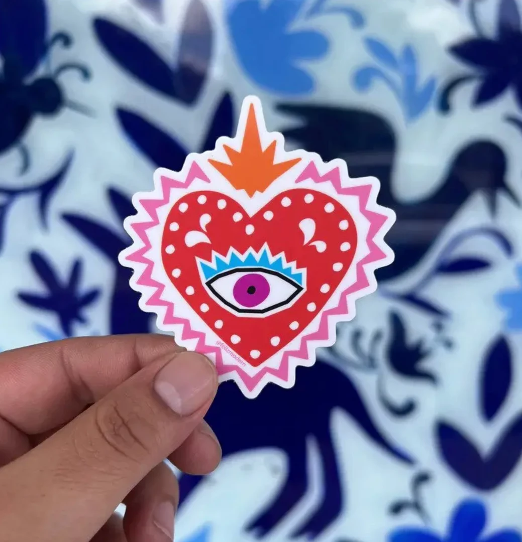 Feliz Modern Sacred Heart Sticker 3 Feliz Modern Sacred Heart Sticker
