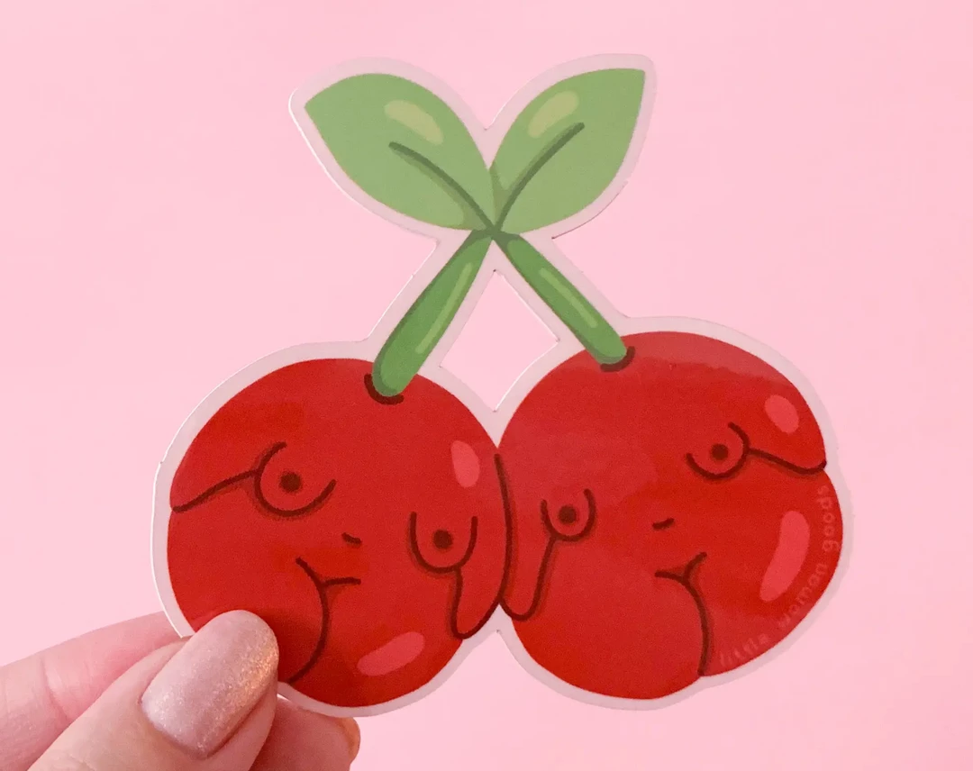 Little Woman Goods Stickers Cherry Girls Vinyl Sticker 3 Little Woman Goods Stickers Cherry Girls Vinyl Sticker