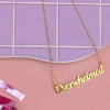 The Peach Fuzz Overwhelmed Nameplate Necklace
