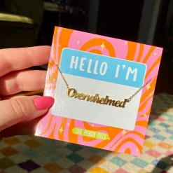 The Peach Fuzz Overwhelmed Nameplate Necklace 7 The Peach Fuzz Overwhelmed Nameplate Necklace