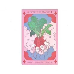 Sow The Magic Art & Home French Breakfast Radish Tarot Seed Packet