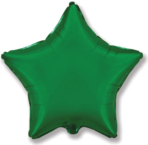 Flexmetal Balloons 32" Jumbo Metallic Green Star 3 Flexmetal Balloons 32" Jumbo Metallic Green Star