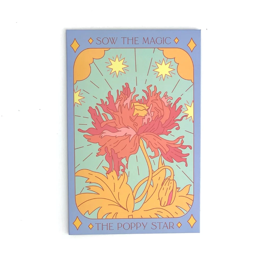 Sow The Magic The Poppy Star Tarot Seed Packet Art & Home 6 Sow The Magic The Poppy Star Tarot Seed Packet Art & Home