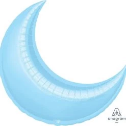 Anagram 26" Crescent Moon- Pastel Blue Balloons