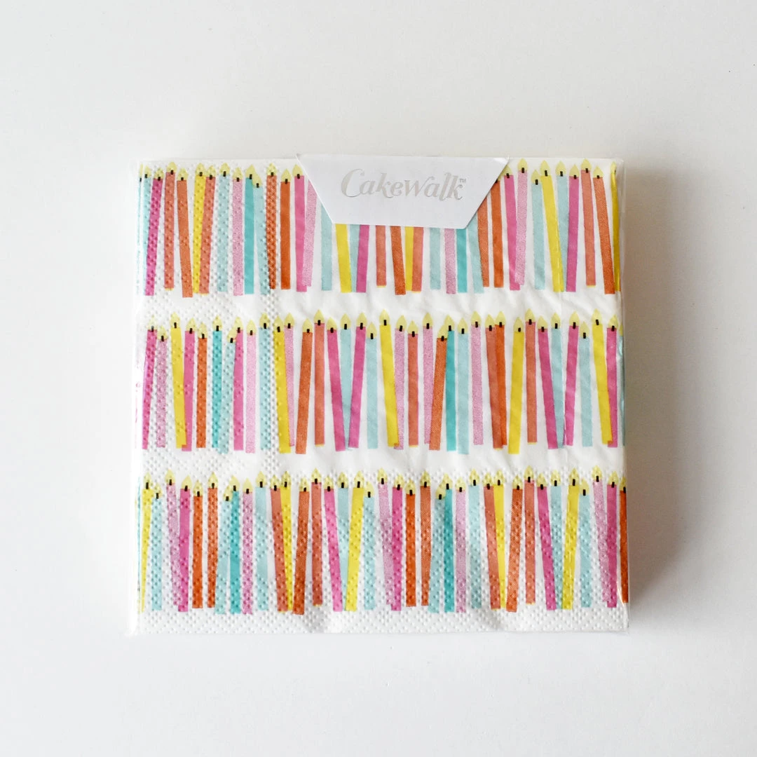 Cakewalk Birthday Candle Napkins 3 Cakewalk Birthday Candle Napkins