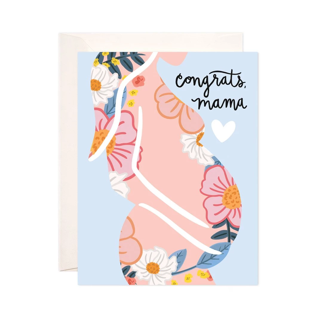 Bloomwolf Studio Congrats Mama Card Greeting Cards 3 Bloomwolf Studio Congrats Mama Card Greeting Cards