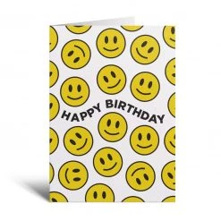 Studio Soph Happy Birthday Yellow Smiley Greeting Card