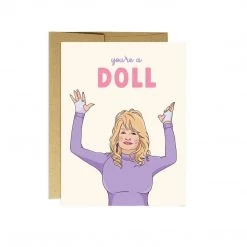 Party Mountain Paper Co You're A Doll Encouragement Card Greeting Cards