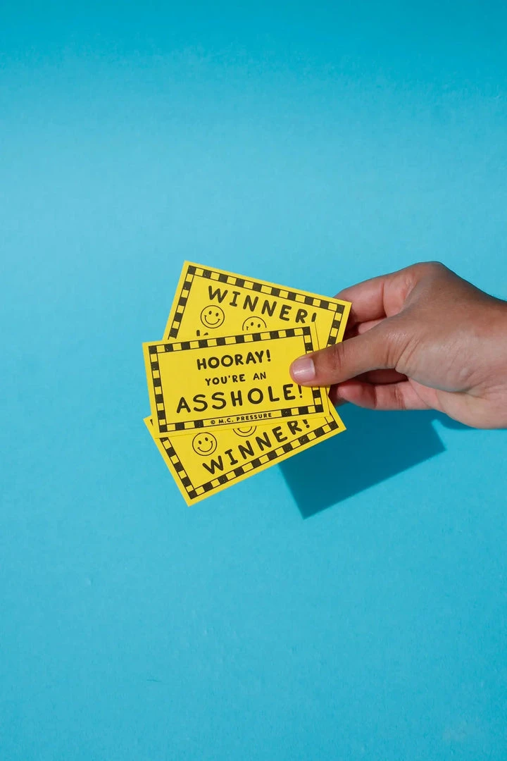 M.C. Pressure Winner Winner Letterpress Card Pack Greeting Cards 4 M.C. Pressure Winner Winner Letterpress Card Pack Greeting Cards