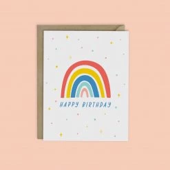 MELLOWWORKS Rainbow Happy Birthday Card Greeting Cards