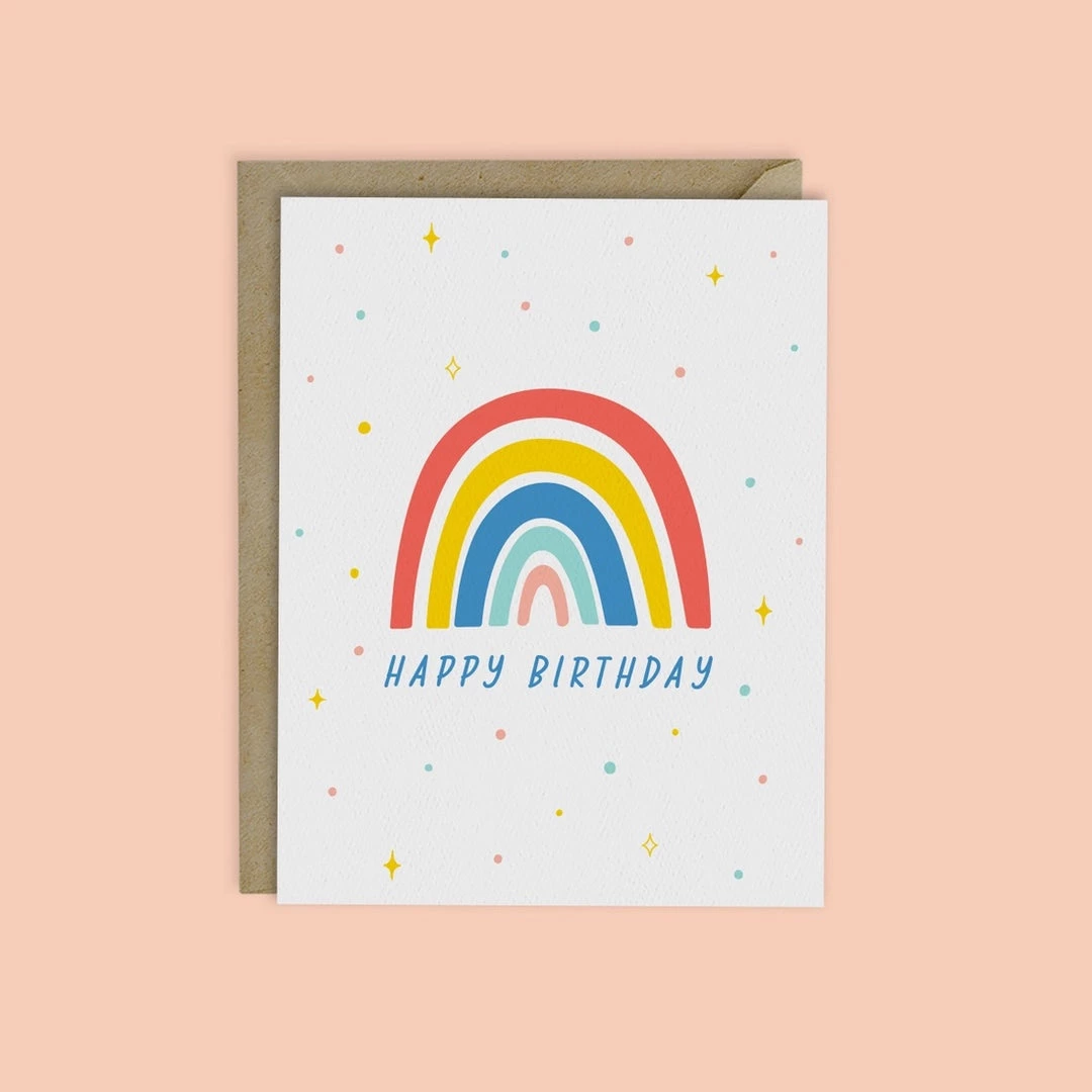 MELLOWWORKS Rainbow Happy Birthday Card Greeting Cards 3 MELLOWWORKS Rainbow Happy Birthday Card Greeting Cards