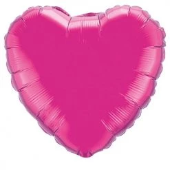 Flexmetal 36" Jumbo Magenta Heart Balloons