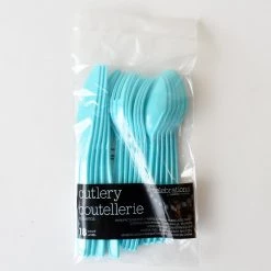 Party Art Community Blue Party Plastic Cutlery Set