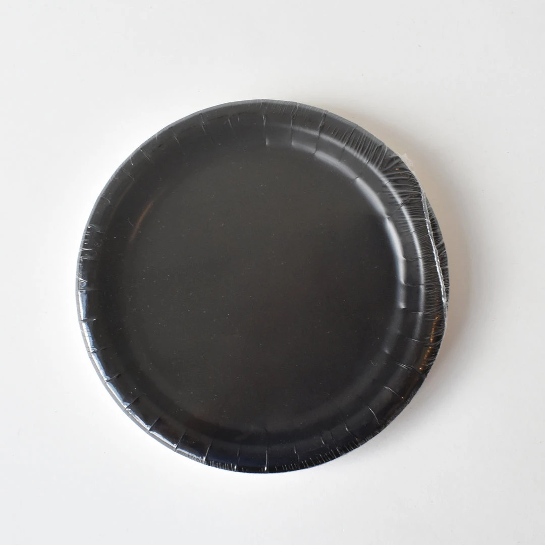 Party Art Community Black 7-inch Party Paper Plates 3 Party Art Community Black 7-inch Party Paper Plates