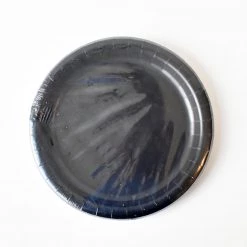 Party Art Community Black 9-inch Party Paper Plates