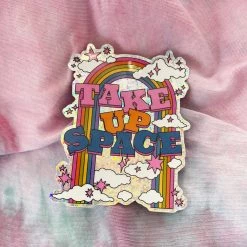 Ash + Chess Take Up Space Sticker Stickers