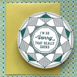 Blackbird Letterpress Sorry That Sucks Circle Card