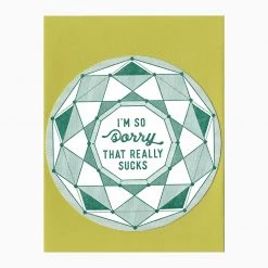 Blackbird Letterpress Sorry That Sucks Circle Card