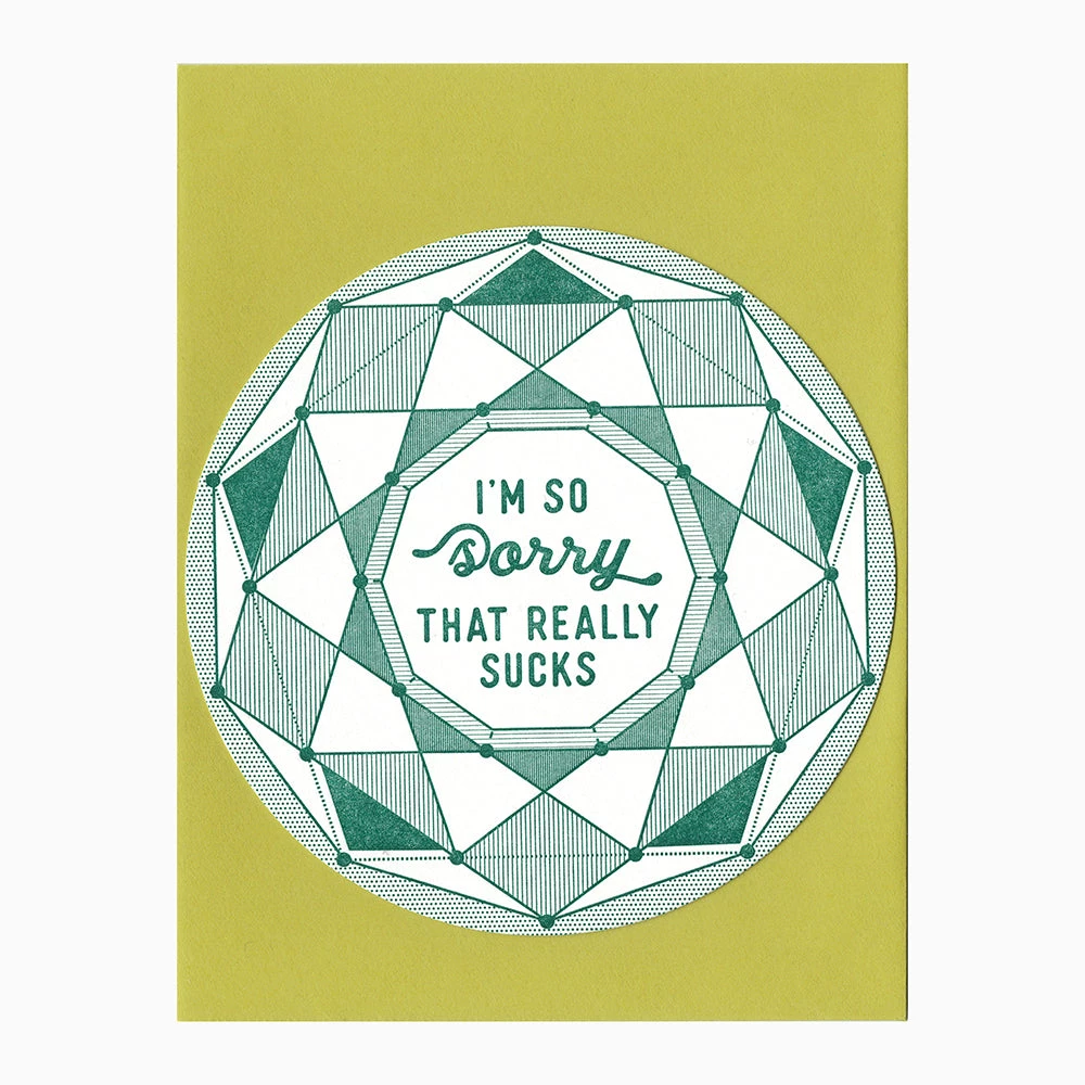 Blackbird Letterpress Sorry That Sucks Circle Card 3 Blackbird Letterpress Sorry That Sucks Circle Card