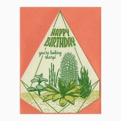 Blackbird Letterpress Terrarium Birthday Card