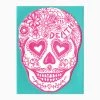 Blackbird Letterpress Til Death Sugar Skull Card Greeting Cards