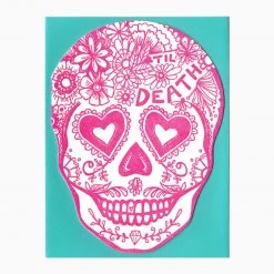 Blackbird Letterpress Til Death Sugar Skull Card Greeting Cards