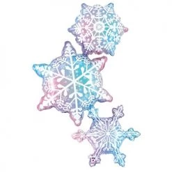 Betallic Balloons 50" Snowflake Trio